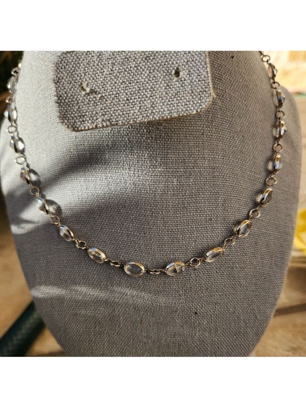 Swarovski Crystal Silver Chain Necklace